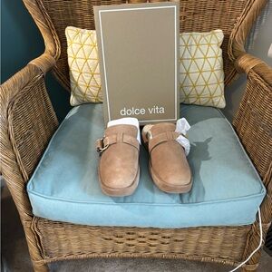 Dolce Vita Brown Suede Clogs